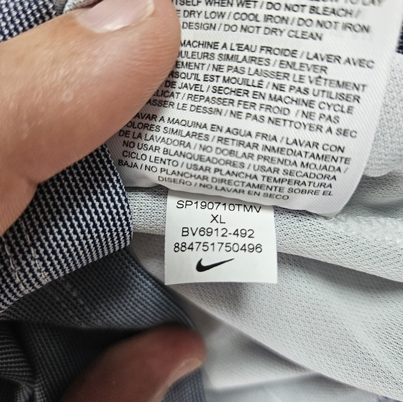 Nike Polo Dri Fit Shirt Size XL Grey Striped The Players Championship Logo - Picture 3 of 10